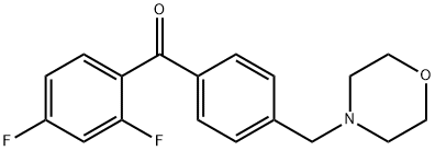 2,4-DIFLUORO-4'-MORPHOLINOMETHYL BENZOPHENONE Struktur