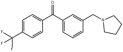 3-PYRROLIDINOMETHYL-4'-TRIFLUOROMETHYLBENZOPHENONE Struktur