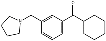 CYCLOHEXYL 3-(PYRROLIDINOMETHYL)PHENYL KETONE Struktur