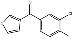 3-(3-CHLORO-4-FLUOROBENZOYL)THIOPHENE Struktur