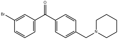 3-BROMO-4'-PIPERIDINOMETHYL BENZOPHENONE Struktur