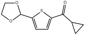 CYCLOPROPYL 5-(1,3-DIOXOLAN-2-YL)-2-THIENYL KETONE Struktur