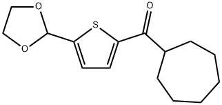 CYCLOHEPTYL 5-(1,3-DIOXOLAN-2-YL)-2-THIENYL KETONE price.