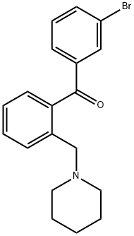 3'-BROMO-2-PIPERIDINOMETHYL BENZOPHENONE Struktur