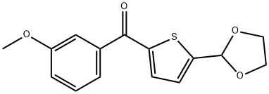 5-(1,3-DIOXOLAN-2-YL)-2-(3-METHOXYBENZOYL)THIOPHENE Struktur