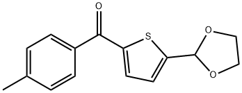 5-(1,3-DIOXOLAN-2-YL)-2-(4-METHYLBENZOYL)THIOPHENE Struktur