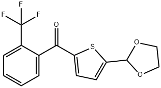 5-(1,3-DIOXOLAN-2-YL)-2-(2-TRIFLUOROMETHYLBENZOYL)THIOPHENE Struktur