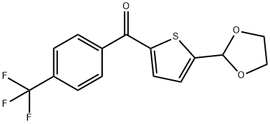 5-(1,3-DIOXOLAN-2-YL)-2-(4-TRIFLUOROMETHYLBENZOYL)THIOPHENE Struktur