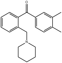 3',4'-DIMETHYL-2-PIPERIDINOMETHYL BENZOPHENONE Struktur