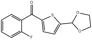 5-(1,3-DIOXOLAN-2-YL)-2-(2-FLUOROBENZOYL)THIOPHENE Struktur