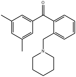 3',5'-DIMETHYL-2-PIPERIDINOMETHYL BENZOPHENONE Struktur