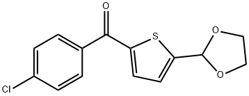 2-(4-CHLOROROBENZOYL)-5-(1,3-DIOXOLAN-2-YL)THIOPHENE Struktur