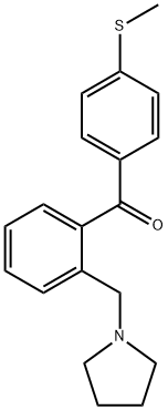 2-PYRROLIDINOMETHYL-4'-THIOMETHYLBENZOPHENONE Struktur