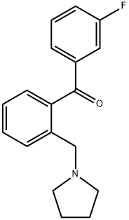 3'-FLUORO-2-PYRROLIDINOMETHYL BENZOPHENONE Struktur