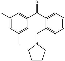 3',5'-DIMETHYL-2-PYRROLIDINOMETHYL BENZOPHENONE Struktur