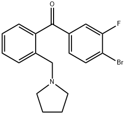 4'-BROMO-3'-FLUORO-2-PYRROLIDINOMETHYL BENZOPHENONE Struktur