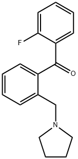 2-FLUORO-2'-PYRROLIDINOMETHYL BENZOPHENONE Struktur