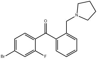 4-BROMO-2-FLUORO-2'-PYRROLIDINOMETHYL BENZOPHENONE Struktur