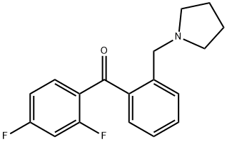 2,4-DIFLUORO-2'-PYRROLIDINOMETHYL BENZOPHENONE Struktur