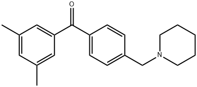 3,5-DIMETHYL-4'-PIPERIDINOMETHYL BENZOPHENONE Struktur