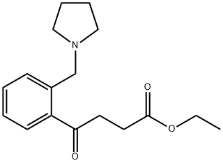 ETHYL 4-OXO-4-[2-(PYRROLIDINOMETHYL)PHENYL]BUTYRATE Struktur