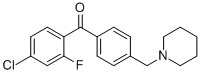 4-CHLORO-2-FLUORO-4'-PIPERIDINOMETHYL BENZOPHENONE Struktur