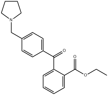 2-CARBOETHOXY-4'-PYRROLIDINOMETHYL BENZOPHENONE Struktur