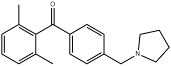 2,6-DIMETHYL-4'-PYRROLIDINOMETHYL BENZOPHENONE Struktur