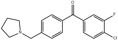 4-CHLORO-3-FLUORO-4'-PYRROLIDINOMETHYL BENZOPHENONE price.