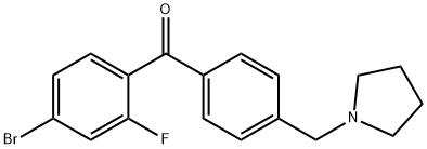 4-BROMO-2-FLUORO-4'-PYRROLIDINOMETHYL BENZOPHENONE price.