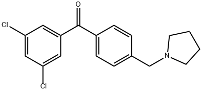 3,5-DICHLORO-4'-PYRROLIDINOMETHYL BENZOPHENONE price.