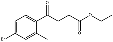 ETHYL 4-(4-BROMO-2-METHYLPHENYL)-4-OXOBUTYRATE Struktur