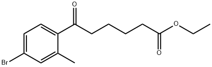 ETHYL 6-(4-BROMO-2-METHYLPHENYL)-6-OXOHEXANOATE Struktur