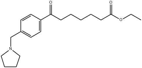 ETHYL 7-OXO-7-[(4-PYRROLIDINOMTHYL)PHENYL]HEPTANOATE Struktur