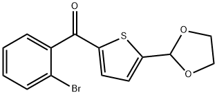 2-(2-BROMOBENZOYL)-5-(1,3-DIOXOLAN-2-YL)THIOPHENE Struktur