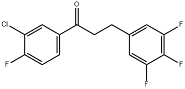 3'-CHLORO-4'-FLUORO-3-(3,4,5-TRIFLUOROPHENYL)PROPIOPHENONE Struktur