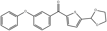 5-(1,3-DIOXOLAN-2-YL)-2-(3-PHENOXYBENZOYL)THIOPHENE Struktur