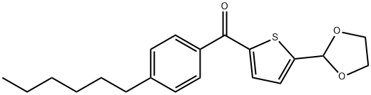 5-(1,3-DIOXOLAN-2-YL)-2-(4-HEXYLBENZOYL)THIOPHENE Struktur