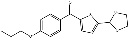 5-(1,3-DIOXOLAN-2-YL)-2-(4-PROPOXYBENZOYL)THIOPHENE Struktur