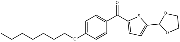 5-(1,3-DIOXOLAN-2-YL)-2-(4-HEPTYLOXYBENZOYL)THIOPHENE Struktur