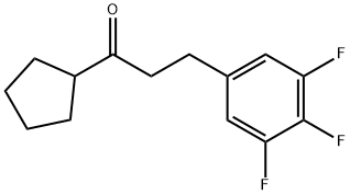 CYCLOPENTYL 2-(3,4,5-TRIFLUOROPHENYL)ETHYL KETONE Struktur