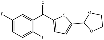 2-(2,5-DIFLUOROBENZOYL)-5-(1,3-DIOXOLAN-2-YL)THIOPHENE Struktur