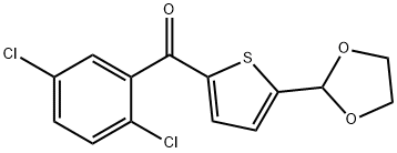 2-(2,5-DICHLOROBENZOYL)-5-(1,3-DIOXOLAN-2-YL)THIOPHENE Struktur