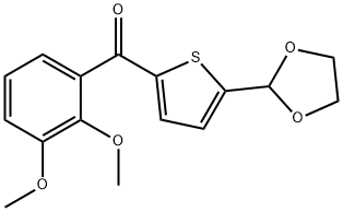 2-(2,3-DIMETHOXYBENZOYL)-5-(1,3-DIOXOLAN-2-YL)THIOPHENE Struktur