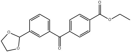 4'-CARBOETHOXY-3-(1,3-DIOXOLAN-2-YL)BENZOPHENONE Struktur