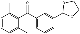 2,6-DIMETHYL-3'-(1,3-DIOXOLAN-2-YL)BENZOPHENONE Struktur