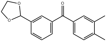 3,4-DIMETHYL-3'-(1,3-DIOXOLAN-2-YL)BENZOPHENONE Struktur