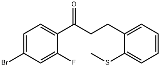 4'-BROMO-2'-FLUORO-3-(2-THIOMETHYLPHENYL)PROPIOPHENONE Struktur