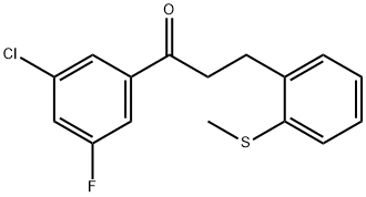 3'-CHLORO-5'-FLUORO-3-(2-THIOMETHYLPHENYL)PROPIOPHENONE Struktur