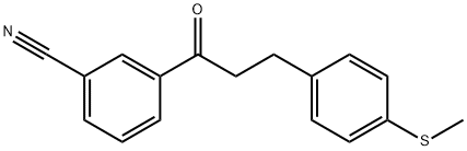 3'-CYANO-3-(4-THIOMETHYLPHENYL)PROPIOPHENONE Struktur